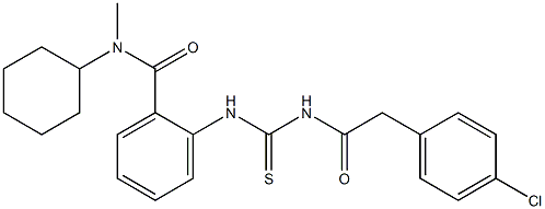  2-[({[2-(4-chlorophenyl)acetyl]amino}carbothioyl)amino]-N-cyclohexyl-N-methylbenzamide