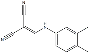 2-[(3,4-dimethylanilino)methylene]malononitrile Struktur
