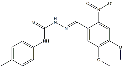 2-[(E)-(4,5-dimethoxy-2-nitrophenyl)methylidene]-N-(4-methylphenyl)-1-hydrazinecarbothioamide|
