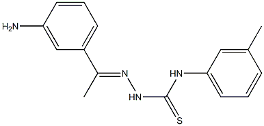 2-[(E)-1-(3-aminophenyl)ethylidene]-N-(3-methylphenyl)-1-hydrazinecarbothioamide Structure