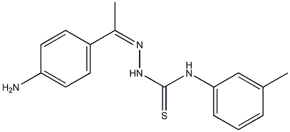 2-[(Z)-1-(4-aminophenyl)ethylidene]-N-(3-methylphenyl)-1-hydrazinecarbothioamide 结构式