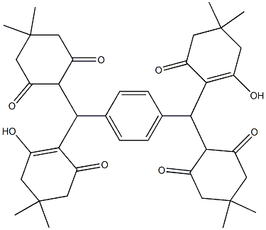 2-[{4-[(4,4-dimethyl-2,6-dioxocyclohexyl)(2-hydroxy-4,4-dimethyl-6-oxo-1-cyclohexen-1-yl)methyl]phenyl}(2-hydroxy-4,4-dimethyl-6-oxo-1-cyclohexen-1-yl)methyl]-5,5-dimethyl-1,3-cyclohexanedione