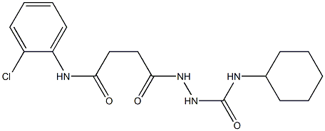 2-[4-(2-chloroanilino)-4-oxobutanoyl]-N-cyclohexyl-1-hydrazinecarboxamide Struktur