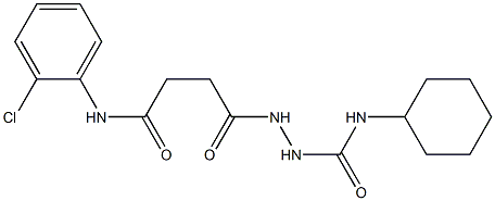 2-[4-(2-chloroanilino)-4-oxobutanoyl]-N-cyclohexyl-1-hydrazinecarboxamide Structure