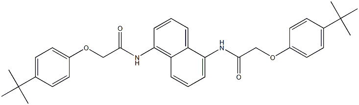 2-[4-(tert-butyl)phenoxy]-N-[5-({2-[4-(tert-butyl)phenoxy]acetyl}amino)-1-naphthyl]acetamide,,结构式