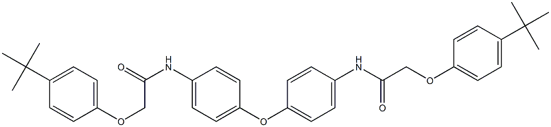 2-[4-(tert-butyl)phenoxy]-N-{4-[4-({2-[4-(tert-butyl)phenoxy]acetyl}amino)phenoxy]phenyl}acetamide Structure
