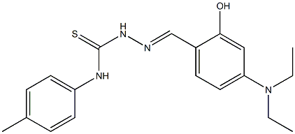 2-{(E)-[4-(diethylamino)-2-hydroxyphenyl]methylidene}-N-(4-methylphenyl)-1-hydrazinecarbothioamide Structure