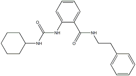 2-{[(cyclohexylamino)carbonyl]amino}-N-phenethylbenzamide