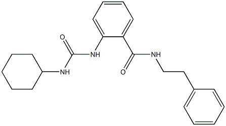 2-{[(cyclohexylamino)carbonyl]amino}-N-phenethylbenzamide Structure