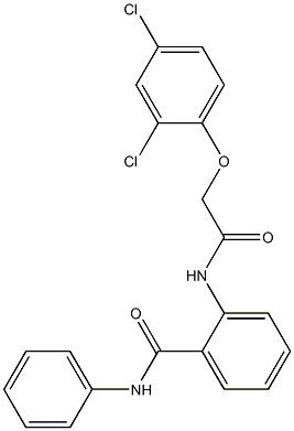 2-{[2-(2,4-dichlorophenoxy)acetyl]amino}-N-phenylbenzamide,,结构式