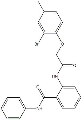 2-{[2-(2-bromo-4-methylphenoxy)acetyl]amino}-N-phenylbenzamide,,结构式