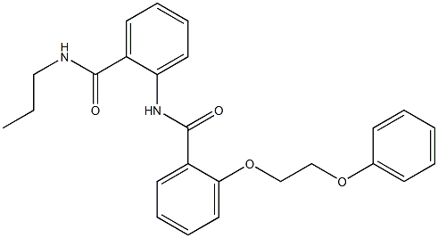 2-{[2-(2-phenoxyethoxy)benzoyl]amino}-N-propylbenzamide 结构式