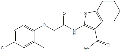 2-{[2-(4-chloro-2-methylphenoxy)acetyl]amino}-4,5,6,7-tetrahydro-1-benzothiophene-3-carboxamide