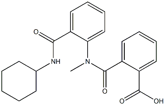 2-{[2-[(cyclohexylamino)carbonyl](methyl)anilino]carbonyl}benzoic acid Struktur