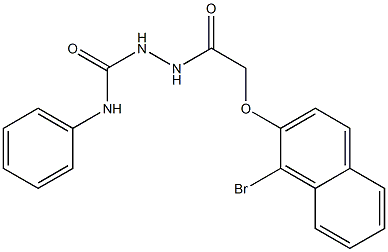  2-{2-[(1-bromo-2-naphthyl)oxy]acetyl}-N-phenyl-1-hydrazinecarboxamide