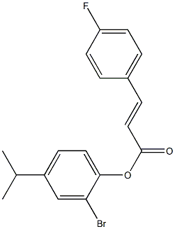 2-bromo-4-isopropylphenyl (E)-3-(4-fluorophenyl)-2-propenoate 结构式