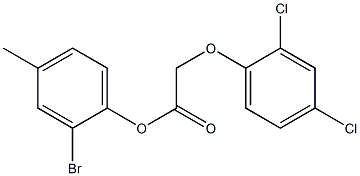 2-bromo-4-methylphenyl 2-(2,4-dichlorophenoxy)acetate,,结构式