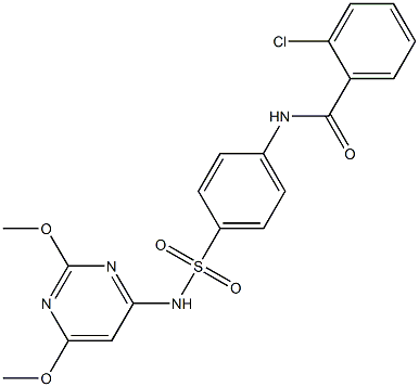 2-chloro-N-(4-{[(2,6-dimethoxy-4-pyrimidinyl)amino]sulfonyl}phenyl)benzamide