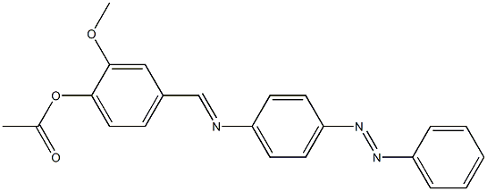 2-methoxy-4-[({4-[(E)-2-phenyldiazenyl]phenyl}imino)methyl]phenyl acetate,,结构式