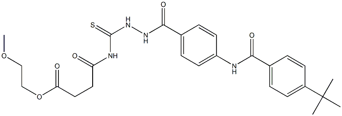 2-methoxyethyl 4-({[2-(4-{[4-(tert-butyl)benzoyl]amino}benzoyl)hydrazino]carbothioyl}amino)-4-oxobutanoate|