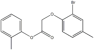 2-methylphenyl 2-(2-bromo-4-methylphenoxy)acetate Struktur