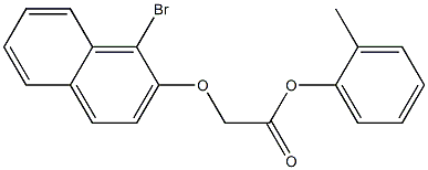 2-methylphenyl 2-[(1-bromo-2-naphthyl)oxy]acetate Struktur