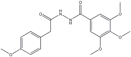 3,4,5-trimethoxy-N'-[2-(4-methoxyphenyl)acetyl]benzohydrazide Structure