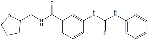 3-[(anilinocarbothioyl)amino]-N-(tetrahydro-2-furanylmethyl)benzamide Structure