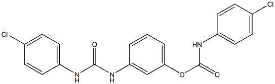 3-{[(4-chloroanilino)carbonyl]amino}phenyl 4-chlorophenylcarbamate,,结构式