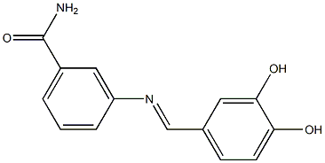 3-{[(E)-(3,4-dihydroxyphenyl)methylidene]amino}benzamide|