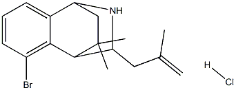 3-bromo-11,11-dimethyl-10-(2-methylprop-2-enyl)-9-azatricyclo[6.2.2.0~2,7~]dodeca-2,4,6-triene hydrochloride Struktur