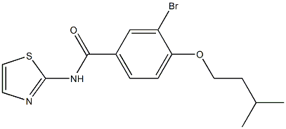  3-bromo-4-(isopentyloxy)-N-(1,3-thiazol-2-yl)benzamide