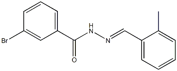 3-bromo-N'-[(E)-(2-methylphenyl)methylidene]benzohydrazide,,结构式