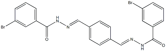 3-bromo-N'-[(E)-(4-{[(E)-2-(3-bromobenzoyl)hydrazono]methyl}phenyl)methylidene]benzohydrazide Structure