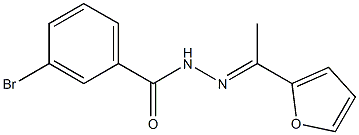 3-bromo-N'-[(E)-1-(2-furyl)ethylidene]benzohydrazide 结构式