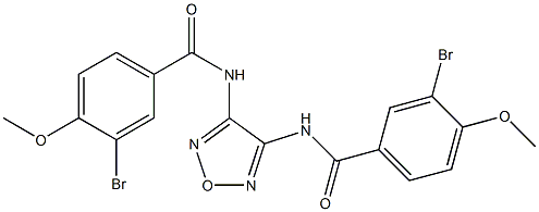 3-bromo-N-{4-[(3-bromo-4-methoxybenzoyl)amino]-1,2,5-oxadiazol-3-yl}-4-methoxybenzamide Structure