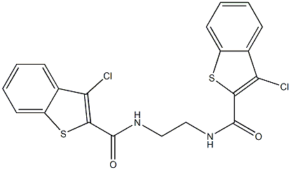 3-chloro-N-(2-{[(3-chloro-1-benzothiophen-2-yl)carbonyl]amino}ethyl)-1-benzothiophene-2-carboxamide Struktur