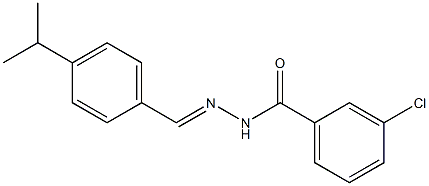 3-chloro-N'-[(E)-(4-isopropylphenyl)methylidene]benzohydrazide Structure