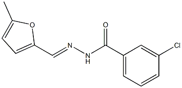 3-chloro-N'-[(E)-(5-methyl-2-furyl)methylidene]benzohydrazide Struktur