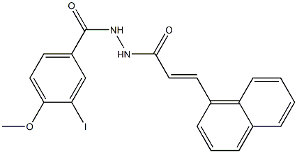 3-iodo-4-methoxy-N'-[(E)-3-(1-naphthyl)-2-propenoyl]benzohydrazide Structure