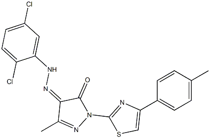 3-methyl-1-[4-(4-methylphenyl)-1,3-thiazol-2-yl]-1H-pyrazole-4,5-dione 4-[N-(2,5-dichlorophenyl)hydrazone]