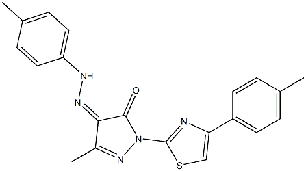 3-methyl-1-[4-(4-methylphenyl)-1,3-thiazol-2-yl]-1H-pyrazole-4,5-dione 4-[N-(4-methylphenyl)hydrazone]