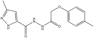 3-methyl-N'-[2-(4-methylphenoxy)acetyl]-1H-pyrazole-5-carbohydrazide Structure