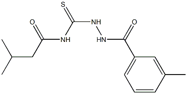 3-methyl-N-{[2-(3-methylbenzoyl)hydrazino]carbothioyl}butanamide Structure