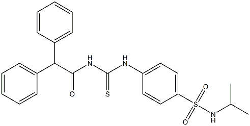 4-({[(2,2-diphenylacetyl)amino]carbothioyl}amino)-N-isopropylbenzenesulfonamide Structure