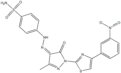  4-(2-{3-methyl-1-[4-(3-nitrophenyl)-1,3-thiazol-2-yl]-5-oxo-1,5-dihydro-4H-pyrazol-4-ylidene}hydrazino)benzenesulfonamide