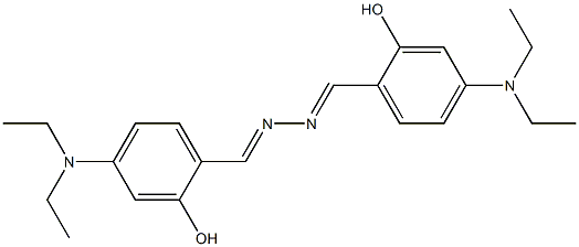 4-(diethylamino)-2-hydroxybenzaldehyde N-{(E)-[4-(diethylamino)-2-hydroxyphenyl]methylidene}hydrazone 化学構造式