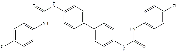 N'-(4'-{[(4-chloroanilino)carbonyl]amino}[1,1'-biphenyl]-4-yl)-N-(4-chlorophenyl)urea,,结构式