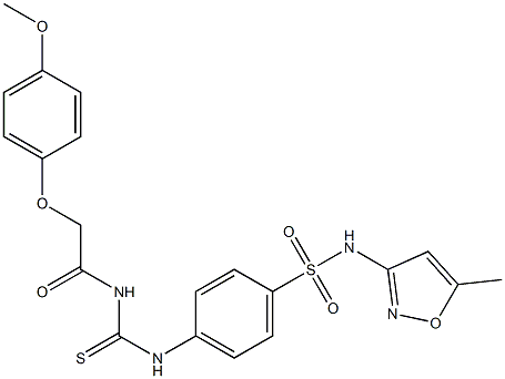  4-[({[2-(4-methoxyphenoxy)acetyl]amino}carbothioyl)amino]-N-(5-methyl-3-isoxazolyl)benzenesulfonamide