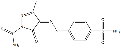 4-{(Z)-2-[4-(aminosulfonyl)phenyl]hydrazono}-3-methyl-5-oxo-1H-pyrazole-1(5H)-carbothioamide